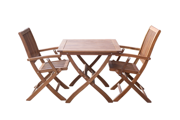 NNEDSZ Maculata folding table and 2 armchairs