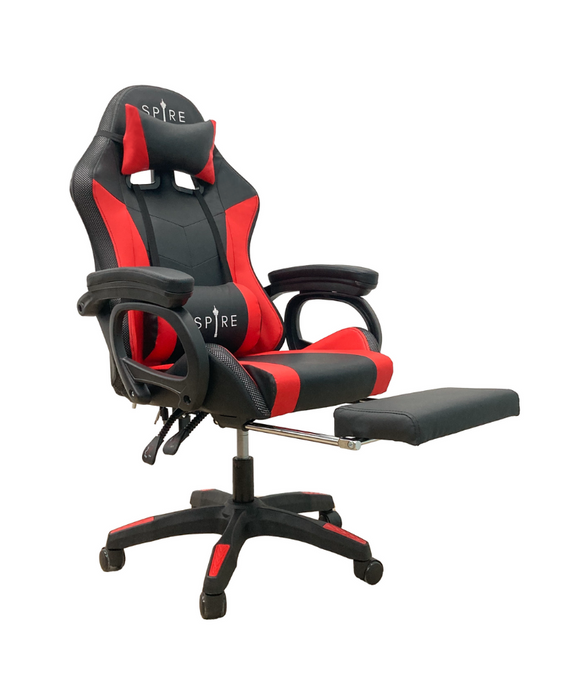 NNEDSZ Spire ONYX LED, Bluetooth, Massage Gaming Chair Red/Black
