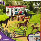 NNEDSZ Schleich Large Playset Secret Horse Training at the Horse Club Caravan 72141