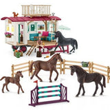 NNEDSZ Schleich Large Playset Secret Horse Training at the Horse Club Caravan 72141