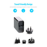 NNEDSZ mbeat Gorilla Power 3-Port USB-C Power Delivery (PD) World Travel Charger (USB-C x 1, USB-A x 2) with Interchangeable Plugs