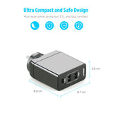 NNEDSZ mbeat Gorilla Power 3-Port USB-C Power Delivery (PD) World Travel Charger (USB-C x 1, USB-A x 2) with Interchangeable Plugs