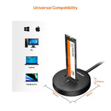 NNEDSZ mbeat H1 USB 3.2 Gen2 10Gbps M.2 NVMe & SATA SSD Mini Dock (Black)
