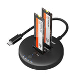 NNEDSZ mbeat H3 USB 3.2 Gen2x2 20Gbps Dual M.2 NVMe SSD Dock with Clone Duplicator (Black)
