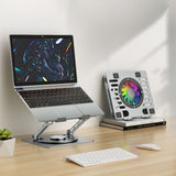 NNEDSZ mbeat Stage S8 Rotating Laptop Stand with RGB Cooling Fan and USB Ports