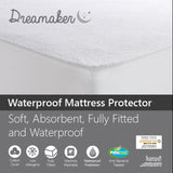 NNEDSZ Dreamaker Waterproof Fitted Mattress Protector Single Bed