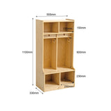 NNEDSZ Children Preschool Coat Locker With Cubbies - 2 Section