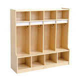 NNEDSZ Preschool Coat Locker With Cubbies - 4 Section