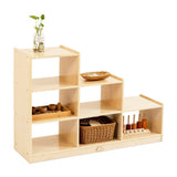 NNEDSZ Kids Ladder Storage Cabinet With 6 Bins - H76cm