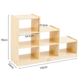 NNEDSZ Kids Ladder Storage Cabinet With 6 Bins - H76cm