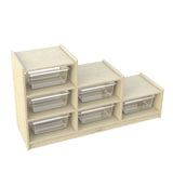 NNEDSZ Kids Ladder Storage Cabinet With 6 Bins - H76cm