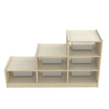 NNEDSZ Kids Ladder Storage Cabinet With 6 Bins - H76cm