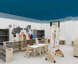 NNEDSZ Wooden Play Tower Bookcase Storage Shelf