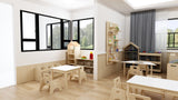 NNEDSZ Wooden Play Tower Bookcase Storage Shelf