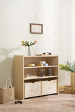 NNEDSZ Kids 2 Shelf Storage Cabinet with Pull Out Drawers - H76cm