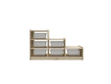 NNEDSZ Kids Ladder Storage Cabinet With 6 Bins - H60.5cm