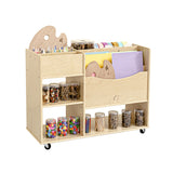 NNEDSZ Wooden Art Craft Material Storage Cabinet Trolley