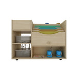 NNEDSZ Wooden Art Craft Material Storage Cabinet Trolley