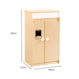 NNEDSZ Kids Wooden Play Kitchen Refrigerator - H83cm