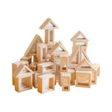 NNEDSZ Wooden Acrylic Mirror Building Blocks Set 40pcs