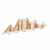 NNEDSZ Wooden Acrylic Mirror Building Blocks Set 40pcs