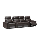 NNEDSZ Chicago 4 Seat Home Theatre Lounge with all Electric Recliners & 4 Cup Holders