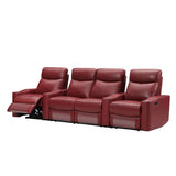 NNEDSZ Chicago 4 Seat Home Theatre Lounge with all Electric Recliners & 4 Cup Holders