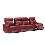 NNEDSZ Chicago 4 Seat Home Theatre Lounge with all Electric Recliners & 4 Cup Holders