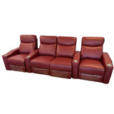 NNEDSZ Chicago 4 Seat Home Theatre Lounge with all Electric Recliners & 4 Cup Holders