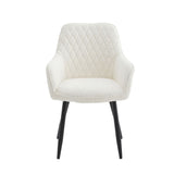 NNEDSZ Neo Cindy Ivory Fabric Dining Chair 2PC