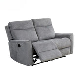 NNEDSZ Fabric Motion Recliner Sofa Set Cosmic Light Gray Manual 3+2 Seater