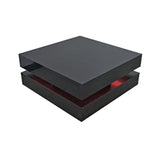NNEDSZ Modern Large High Gloss Coffee Table With LED Lights Black