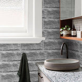 NNEDSZ Waterproof Tiles Wallpaper Stickers Bathroom Kitchen Stone Brick