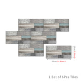 NNEDSZ Waterproof Tiles Wallpaper Stickers Bathroom Kitchen Timber Blue