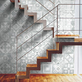 NNEDSZ Geometric Pattern Staircase Wall Tile Sticker Kitchen Stove Water And Oil Proof Stickers