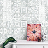 NNEDSZ Geometric Pattern Staircase Wall Tile Sticker Kitchen Stove Water And Oil Proof Stickers