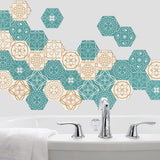 NNEDSZ 10PCS Multi Colour Tile Set Hexagon Decoration Decal Self-adhesive Oil-proof And Waterproof Wall Stickers