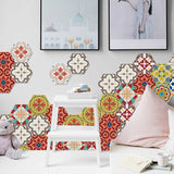 NNEDSZ 10PCS Multi Colour Tile Set Hexagon Decoration Decal Self-adhesive Oil-proof And Waterproof Wall Stickers
