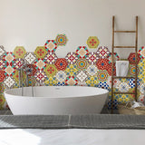 NNEDSZ 10PCS Multi Colour Tile Set Hexagon Decoration Decal Self-adhesive Oil-proof And Waterproof Wall Stickers