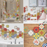 NNEDSZ 10PCS Multi Colour Tile Set Hexagon Decoration Decal Self-adhesive Oil-proof And Waterproof Wall Stickers