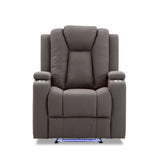 NNEDSZ Theatre Electric Recliner Sofa Buckskin Fabric Single Chocolate