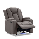 NNEDSZ Theatre Electric Recliner Sofa Buckskin Fabric Single Chocolate
