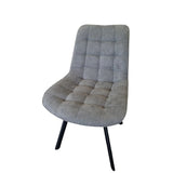 NNEDSZ 4PCS Neo Softy Dark Grey Fabric Dining Chairs