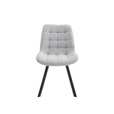 NNEDSZ 4PCS Neo Softy Light Grey Fabric Dining Chairs
