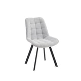 NNEDSZ 4PCS Neo Softy Light Grey Fabric Dining Chairs