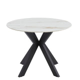 NNEDSZ Tracey Round Marble Stone Dining Table