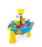 NNEDSZ Pirate Ship Modelled, Sand and Water Table with 24 Accessories
