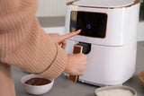 NNEDSZ 7L Digital Air Fryer (White Rose Gold) 1700W, <200°C, 8 Cooking Settings
