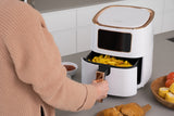 NNEDSZ 7L Digital Air Fryer (White Rose Gold) 1700W, <200°C, 8 Cooking Settings