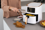 NNEDSZ 7L Digital Air Fryer (White Rose Gold) 1700W, <200°C, 8 Cooking Settings